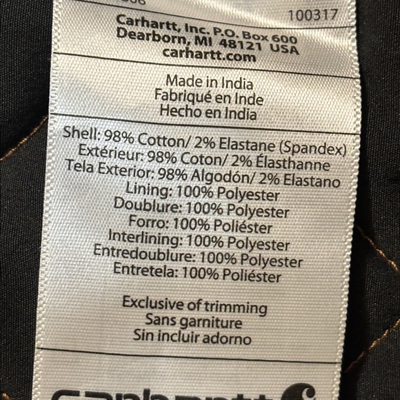Carhartt Women’s Size 2X (20-22) Quilted Rugged Flex Relaxed Vest BRN OV4423-W - Picture 11 of 11